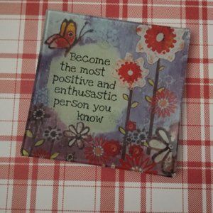 Positivity Versitle Trinket Tray ~ Glass